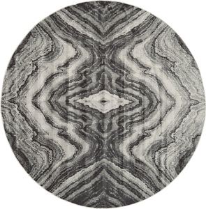 Feizy Katari 3381F Birch / Sterling 8' x 8' Round Area Rug